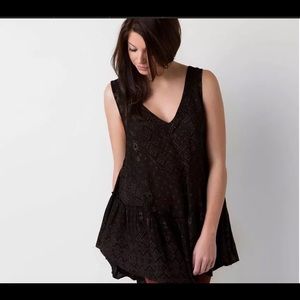 Free People Flowy Tunic/Slip - Black Combo